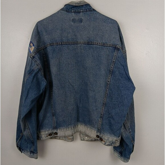 ASOS Australia Patches  Oversized Grunge Denim Jacket Size M Unisex - Picture 2 of 11